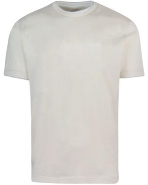 Eleventy Hoogste T -shirt Girocollo Beige - Wit