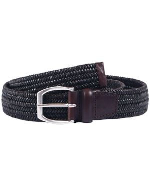 Claudio Orciani Intricately Woven Leather Belt - Blue