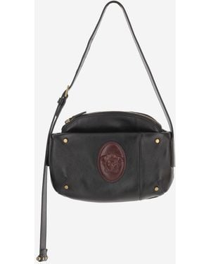 Versace Umhängetasche aus Leder mit Medusa-Logo - Schwarz