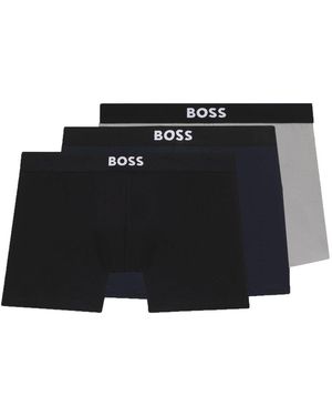 BOSS 3 Pack Boxer Con Logo - Black