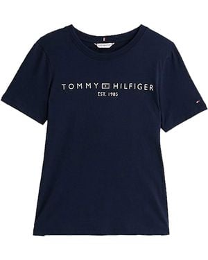 Tommy Hilfiger T Shirt Con Logo - Blue