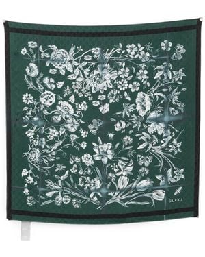 Gucci Printed Silk Foulard - Green
