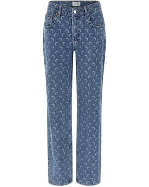Marine Serre 'Moon' Jeans - Blau