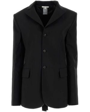 Nensi Dojaka Black Stretch Wool Blazer