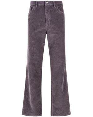 Marni 'Earth' Cotton Flared Trousers - Purple