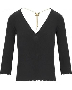 Elisabetta Franchi Jumper With Necklace - Schwarz