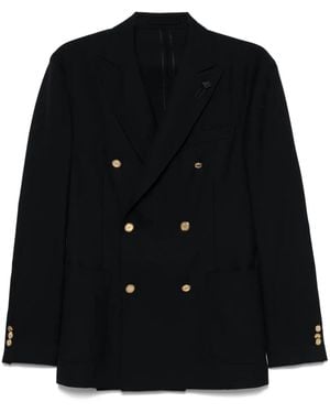 Lardini Double Breasted Jacket - Black