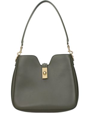 Celine Camille 16 Shoulder Bag /Khaki Leather - Gray