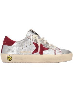 Golden Goose Super Star laminiertes Wildleder-Obermaterial, Wildleder-Stern und Ferse - Pink