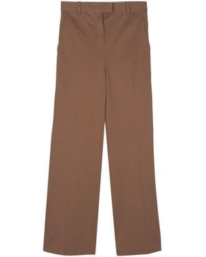 Circolo 1901 Piqué-Weave Straight Pants - Brown
