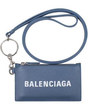 Balenciaga Wallet And Leather - Blue