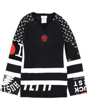 Marine Serre Bold Graphic Long-Sleeve T-Shirt - Black