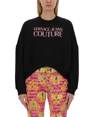 Versace Jeans Couture Sweatshirt With Logo - Black