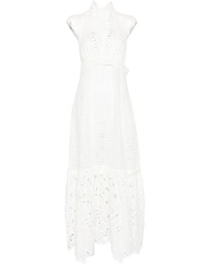 Ermanno Scervino Langes Spitzenkleid aus Baumwolle von - Weiß