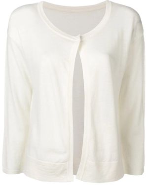 LA ROSE Fine Knit Cardigan - White