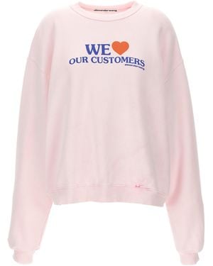 Alexander Wang 'We Love Our Customers' Sweatshirt - Pink