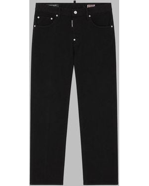 DSquared² Straight-Leg Five-Pocket Denim Jeans - Black