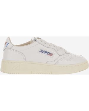 Autry Medalist niedrige Ledersneaker - Weiß