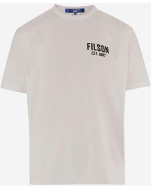 Junya Watanabe Baumwoll-T-Shirt mit Logo - Weiß