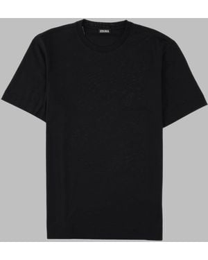 ZEGNA T Shirt Con Logo - Black