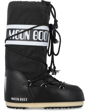 Moon Boot Icon High Nylon Upper - Black