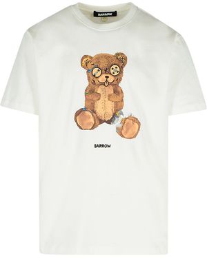 Barrow Schubrow weiße Baumwoll -T -Shirt