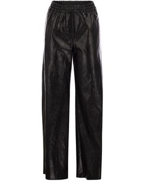 Weekend by Maxmara Plutone Coated Fabric Wide Pants - Black