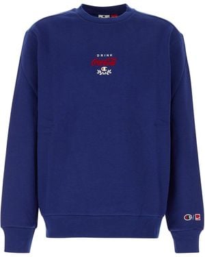 Champion Crewneck Logo Sweatshirt - Blue