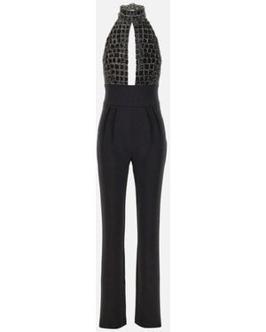 Elisabetta Franchi Trainingsanzug mit Kokosnussstickerei - Schwarz