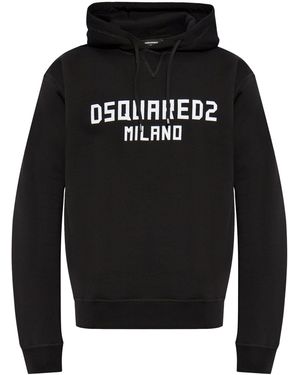 DSquared² Felpa Con Cappuccio - Black