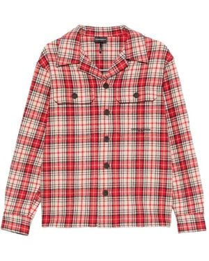 Emporio Armani Wool Checked Shirt - Red