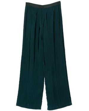 forte_forte Samthose mit hoher Taille - Grün