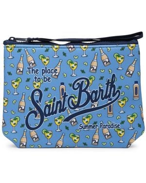 MC2 Saint Barth Aline Mini Clutch Pouch 15.5 X 21 X 7 Cm - Blue
