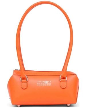 MM6 by Maison Margiela Mini J Leather Shoulder Bag - Orange