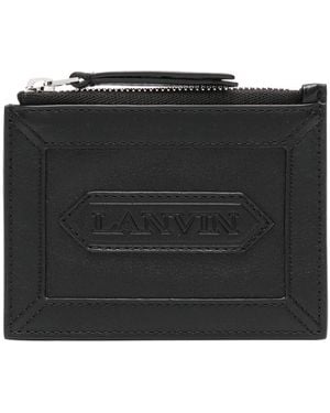 Lanvin Cartera Con Parche Del Logo - Negro