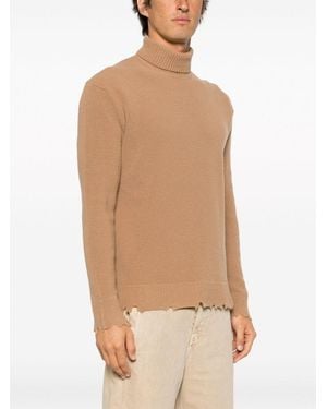 Laneus Collo Alto Maglia Inglese Rotur - Natur