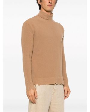 Laneus Collo Alto Maglia Inglese Rotture - Natural