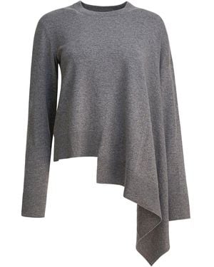 McQueen Cashmere And Cotton Blend Sweater - Grau