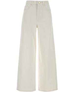 Ganni Loose High Rise Jeans - White