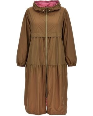 Herno Reversible Maxi Jacke - Natur