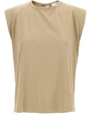 Nude Spitzen -T -Shirt - Natur