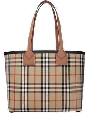 Burberry Schoudertassen Vrouwen Stoffen Beige/zwart - Bruin