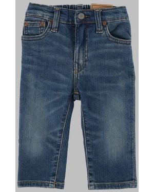 Polo Ralph Lauren Mini Stretch Trousers For Babies - Blue