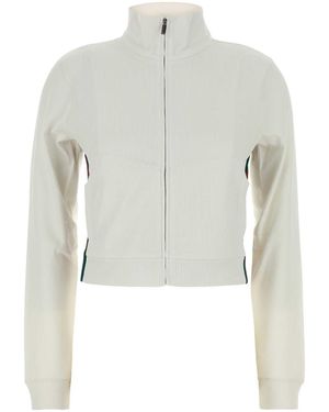 Gucci Textured Mock Collar Sweatshirt - White