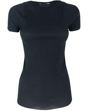 Sportmax Ribbed Lastra Knit Top - Blue