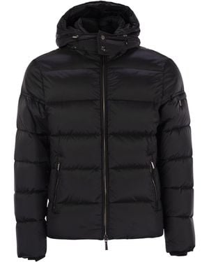 Moorer Brett Hooded Down Jacket - Black