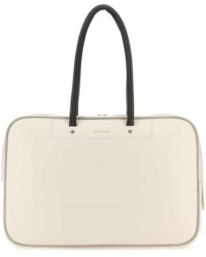 adidas Bolsa de viaje de cuero Ivory X Gales Bonner - Neutro