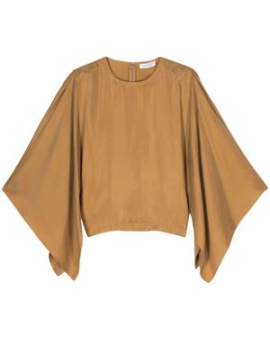 Rodebjer Blouse Met Wijde Mouwen - Naturel
