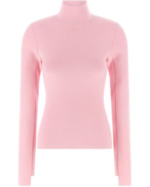Courreges Courreves Interlock Viskose -Pullover - Pink
