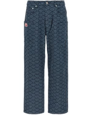 KENZO Seigaiha Jeans Blu